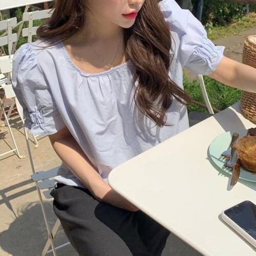 New spring Vintage white Shirt female Oversize Tops Women short sleeve Girls Blouse Summer New Women Blouses femme Blusas