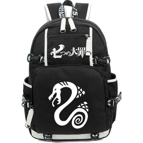 Anime The Seven Deadly Sins Nanatsu No Taizai Students Schoolbag Travel Backpacks Rucksack Nylon Luminous Print Mochilas