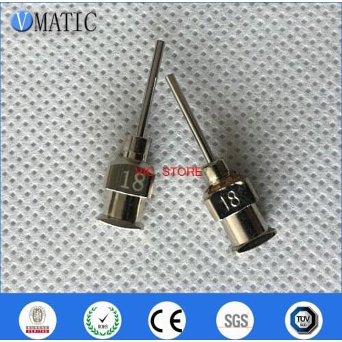 Free Shipping 12Pcs 0.5'' Tip Length 18G Stainless Steel Syringe Needle Tip 1/2 Inch