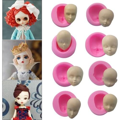 Cute Silicone Mold Baby Face MoldS For Fondant Chocolate Soap Handmade Cake Decorating Kitchen Gadgets Accessories Baking Tools