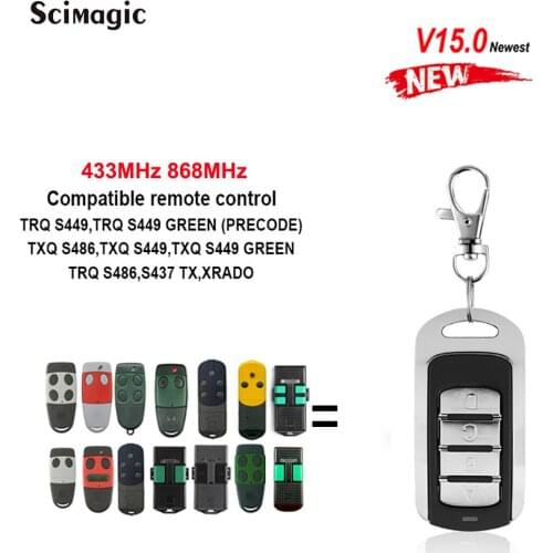 V15.0 Remote Control for Gate Multifrequency 280-868 MHz Garage Control Compatible CARDIN S449 S435 S486 S476TX2 TXQ Door Opener