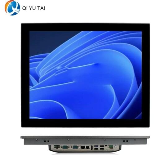 TPM2.0 embedded Computer 19" capacitive touch industrial fanless all in one pc Intel Celeron J1900 CPU DC9-36V input