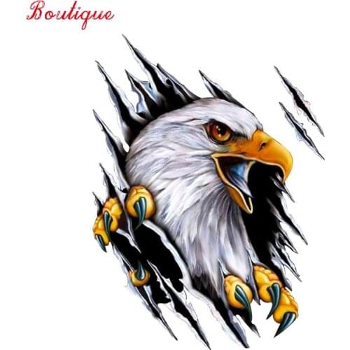 18cm -24cm animal Eagle car 3D cartoon motorcycle sticker waterproof cover scratch PVC Vinyl body Decal