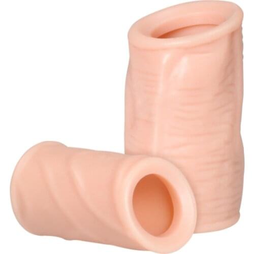 2PCS/Set Foreskin Corrector Cock Ring Delay Ejaculation Penis Stretcher Penis Rings Chastity Device Cockring Sex Toys For Men