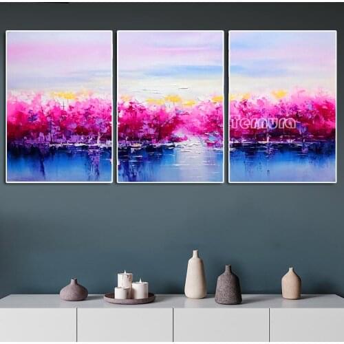 5D diamond mosaic Abstract oil painting landscape For Living Room Decor DIY diamond Painting Cross Stitch embroidery mosaic 3PCS
