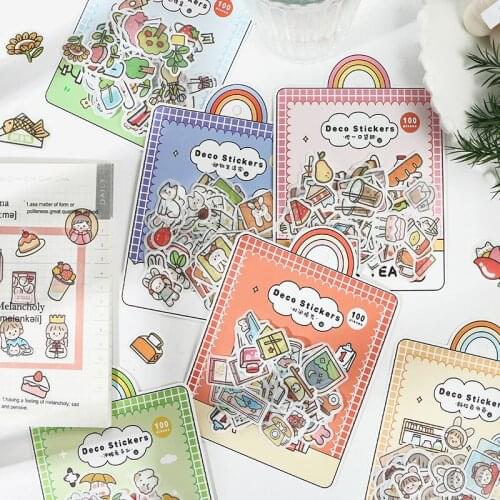 6packs/LOT lovely mobilization series stationery sticker Creative decoration DIY paper masking washi stickers