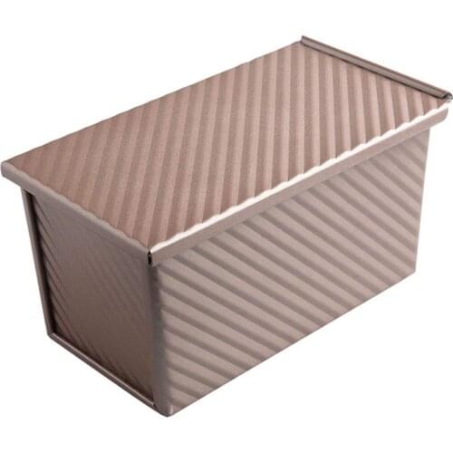 Non-Stick Bakeware Carbon Steel Bread Toast Box Bread BLack Toast Baking Box With Lid Cover For Baking Bread