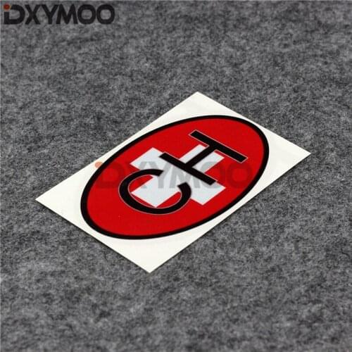Country Code CH Car Styling Decals National Flag Switzerland Swiss Cross City Car Window Sticker Bumpers 12x7cm