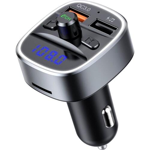 Car mp3 player Bluetooth-compatible 5.0 receiver FM transmitter Dual USB car charger U disk TF card Interior Accessories