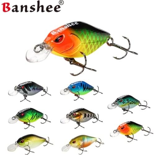 Banshee 68mm 15g Crankbaits Fishing Lure Wobblers Trolling Artificial Jerk Baits Fake Rattling For Pike Bass Perch diving 1-3.5m