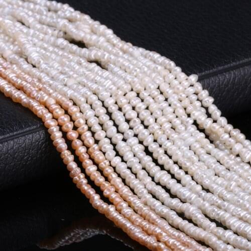 Natural Freshwater Cultured Pearls Beads Round 100% Natural Pearls for Jewelry Making Necklace Bracelet 13 Inches Size 2.5-3mm