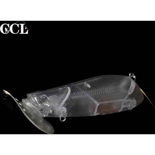 CCLTBA 5pcs/lot Unpainted Topwater Popper Fishing Lures 11cm 36g Blank Floating Artificail Wobbler Bait Bass Pike Tackle Set