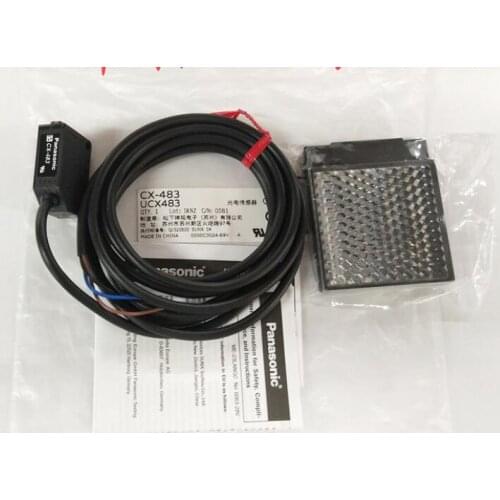 CX-483 Sensor; Photoelectric; Retro-Polar; 50mm-1m Range; 12-24VDC; NPN; 2m