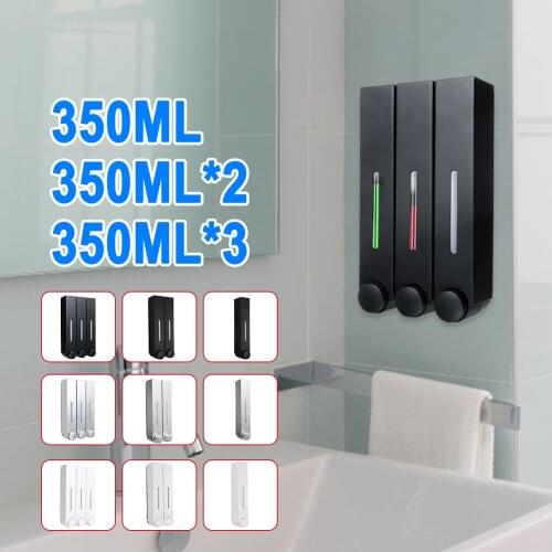 Single/Double/Triple Liquid Soap Dispenser 350ml Wall Mounted Container Shower Detergent Shampoo Bottle For Kitchen Bath Hotel