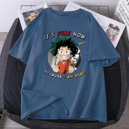 Oversize My Hero Academy Tshirts Outdoor Elegant Womens T-shirts Print Short Sleeve Hip Hop Fashion Tees Tops Ladies Camiaetas