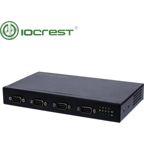 IOCREST USB 2.0 to 4 Ports RS232 DB9 9pin Converter Serial Multiplier Adapter Controller Hub FTDI Chipset