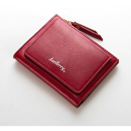 Women Zipper Short Wallet Coin Purse Card Holders Handbag Wallet Female Small Womens Wallets and Purses Cross Cute Small Portfel