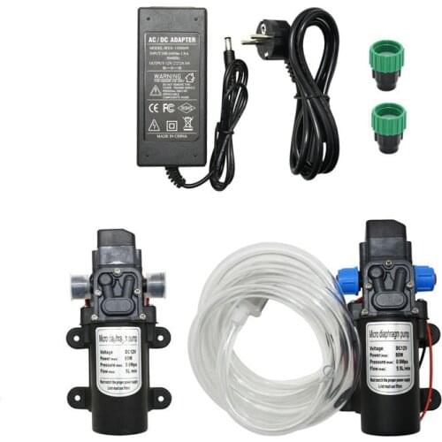 DC 12V high pressure Micro water pump 60w 80w Pressure Self-Priming Booster Pump for car wash water gun Garden irrigation