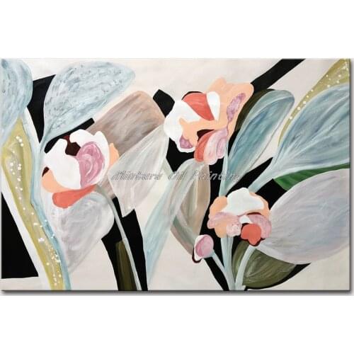 Mintura Wall Picture for Living Room Oil Paintings on Canva Hand Painted The Beautiful Flowers Home Decoration Wall Art No Frame