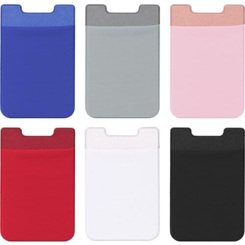 Mobile Phone Back Cards Holder Wallet Credit ID Card Pocket Adhesive Sticker