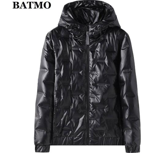 BATMO 2020 new arrival winter 80% white duck down hooded jackets men,mens waterproof warm jackets,8001