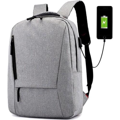 3PCS / LOT Men Leisure Travel Backpack Male Business Laptop Backpack USB Charging Function Shoulders School Bag