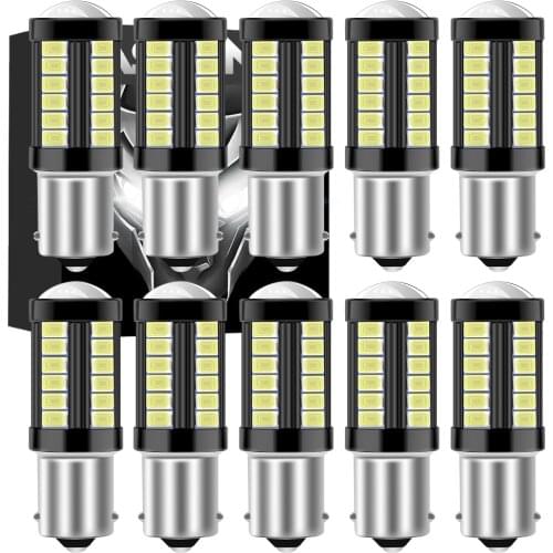 10pcs Signal Lamp BA15S P21W BAU15S PY21W 3157 P27/7W P27W BAY15D P21/5W 1157 Led T20 7443 7440 W21W Brake Light Reverse Light