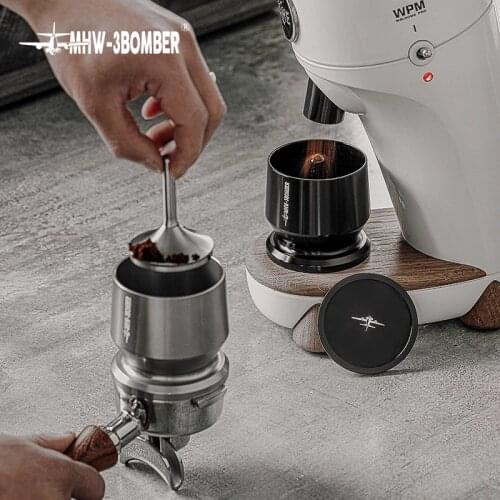 58MM Intelligent Dosing Ring Funnel Portafilter Coffee Tamper Brewing Bowl Coffee Powder Aluminum EK43 Grinder Espresso Barista
