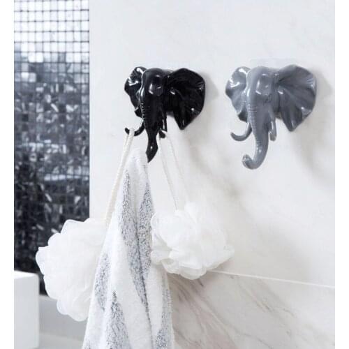 Multi-purpose Wall Coat Keys Bags Clothes Hook Wall Decor Hooks Elephant Creative Household Decor Bedroom Hooks