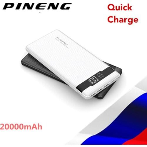 PINENG 962 mobile powerbank 20000mAh Quick charge PN-962 3 USB Output with LED Display High Capacity External Battery Charger