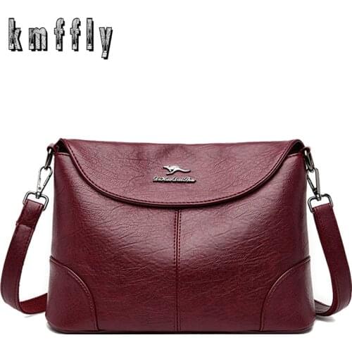 High Quality Leather Crossbody Bags for Women 2020 New Messenger Bag Sac A Main Leather Handbags Vintage Ladies Shoulder Bags