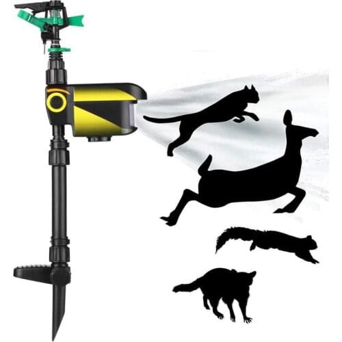1pc Hight-quality Water Spray Animal Catcher Solar Panels Automatic Sensing Invade Garden Animal Repeller