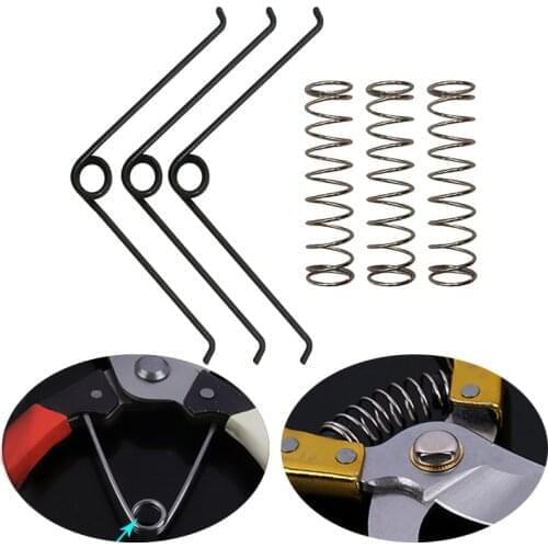 10Pcs/lot Black White V Shape Steel Compression Spring Gardening Scissors Accessories Tool Micro Return Compression Springs