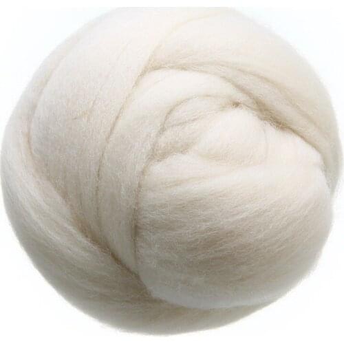 100g Wool Felting Fiber Cream White Needle Felting Wool Tops Roving Spinning Weaving For DIY Hand Craft Doll Animal Gifts