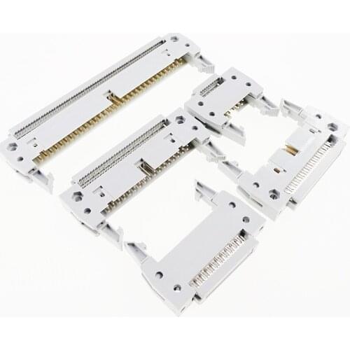 20pcs 0.10" 2.54 mm 10 Position 16 20 26 30 34 40 50 64 Pin Ejector Header Connector Male IDC Type Latch Lock 1.27mm Cable