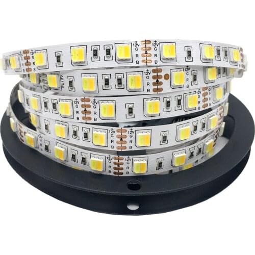 5M SMD 5050 Dual White LED Strip 12V 60Leds/m IP20/IP65 Waterproof Fita Diode LED Tape Light + 24Keys CCT IR Remote Controller