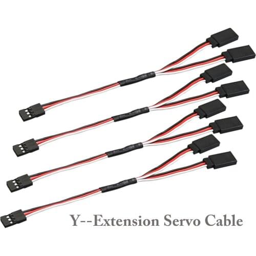 50pcs/lot 100/150/200/300/500mm RC Servo Y Extension Cord Cable Lead Wire For RC Servo JR Futaba RC Airplane Helicopter Car DIY