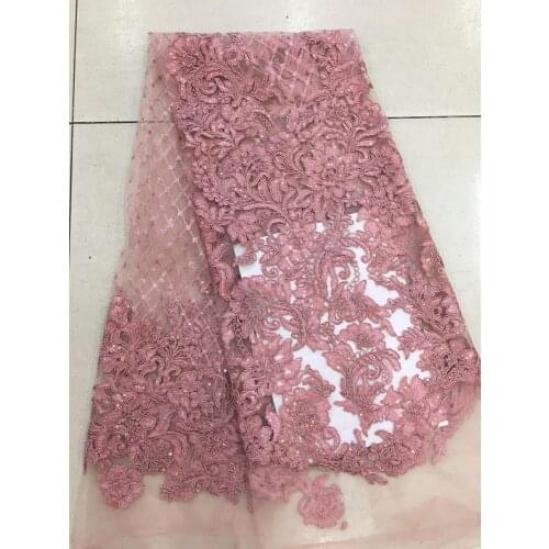 Aa1134 new african grid sequin flower newest best quality net mesh lace fabric for wedding party
