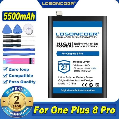 2600mAh~5000mAh BLP759 BLP761 BLP801 Battery For Oneplus One Plus 8 / 8 Pro / 8pro / 8T pro 8Tpro Mobile Phone Battery