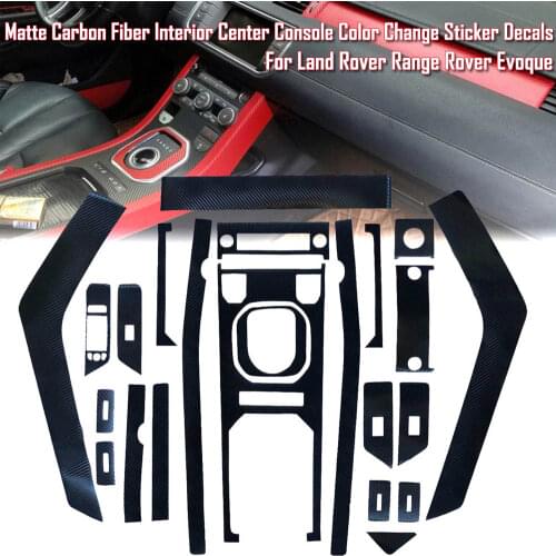 Car-Styling 3D Carbon Fiber Car Interior Center Console Color Change Molding Sticker Decals For Land Rover Range Rover Evoque