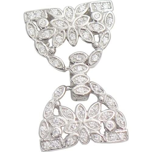 Beadsnice ID39205smt17 Sterling Silver Fold Over Necklace Clasp For Necklace&Bracelet Jewelry Findings Accessorie