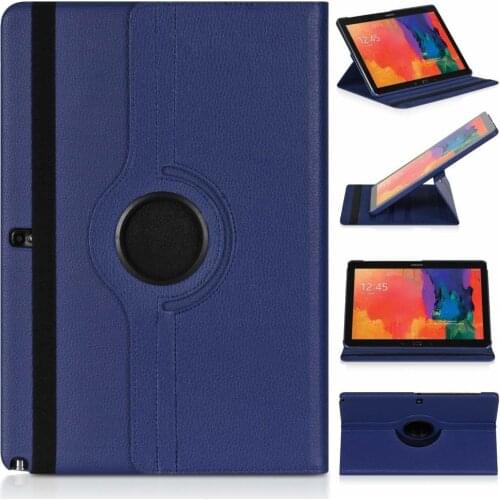 PU Leather Case Cover For Samsung Galaxy Tab Note Pro 12.2 SM P900 P901 P905 12.2" 360 Rotating Bracket Flip Stand Case Glass