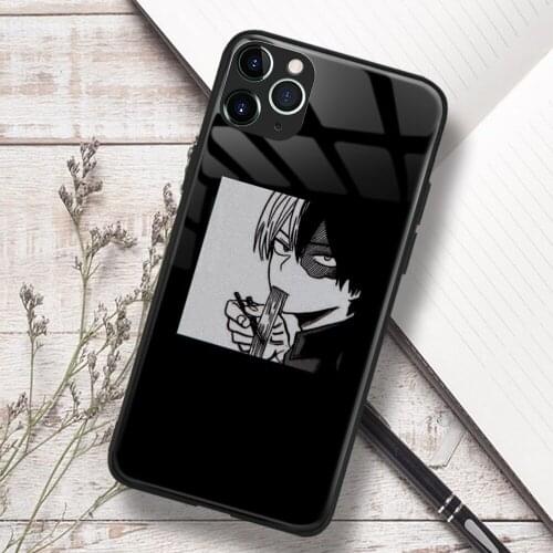 Shoto Todoroki My Hero Academia Anime Soft TPU Glass Phone Case for IPhone SE 6s 7 8 Plus X Xr Xs 11 12 Mini Pro Max Samsung