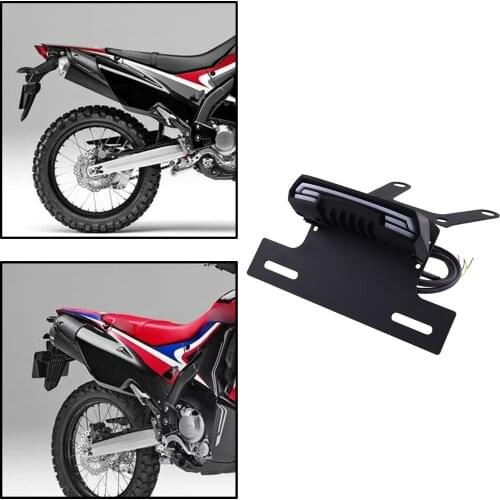 Registration License Plate Holder Replacement LED Tail Light Rear Light Bracket Mount Metal For HONDA CRF250L/M 2013-2020
