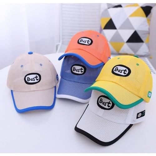 Children Baseball Caps Summer New Sunscreen Kids Hat Embroidered Letters Casual Outdoor Hip Hop Boy Girl Snapback Hats 1-7 Years