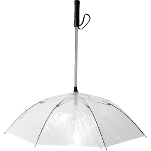 Pour-Protection Rain Pet Dog Umbrella with Leash Connector, One Size, LED Light Colorful Rod Stick