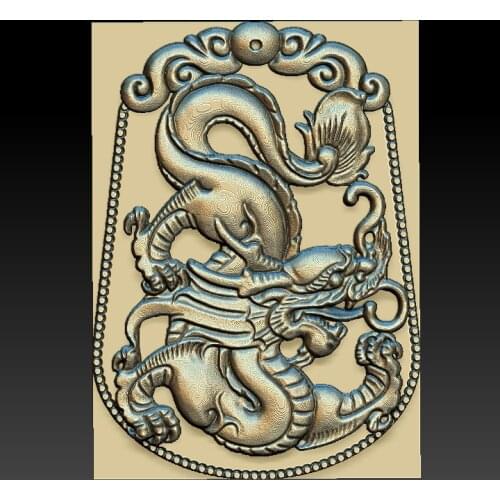 Dragon 3d STL relief digital file - 34 STL Model for CNC Router Aspire Artcam 3D Printer Carving Engraver Bas Relief