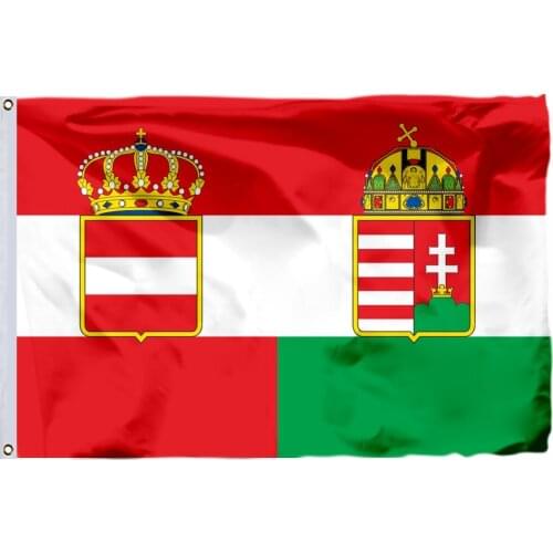 Austria-Hungary War Flag (1918) 150X90cm (3x5FT) 120g 100D Polyester Double Stitched High Quality Free Shipping