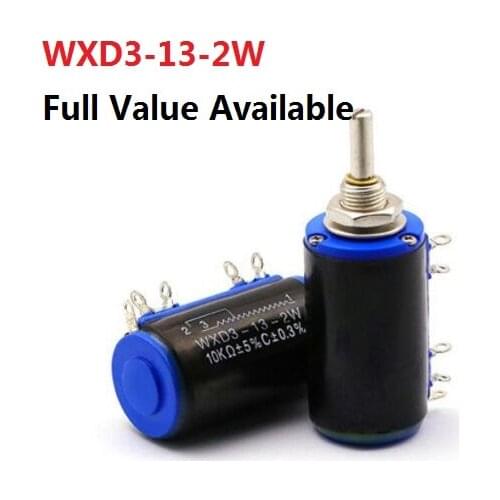 2PCS WXD3-13-2W 10K 1K 2.2K 4.7K 10K 22K 100K Precision adjustable potentiometer 100R 220R 470R 680R 3.3K 5.1K 47K