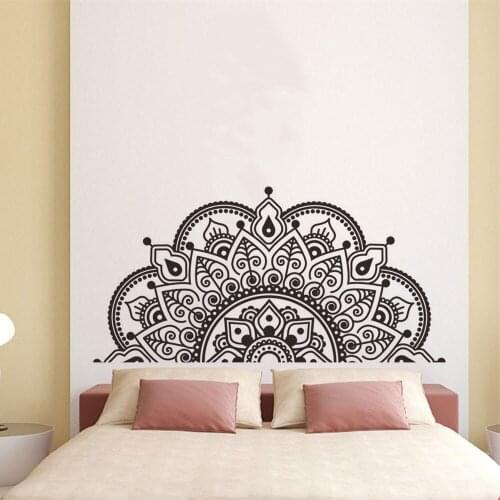 Vinyl Sticker Wall Mandala Yoga Ideas Master Bedroom Headboard Art Pattern Vinyl Mural for Living Room AZ-23